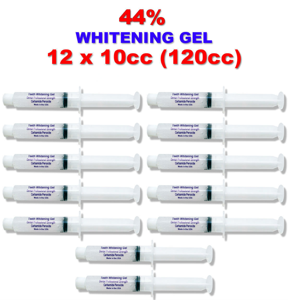 12 Teeth Whitening Gel Syringes 44 10cc each for a Brighter Smile
