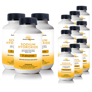 Sodium Hydroxide 24 lbs lye food grade Florida FLALAB USA