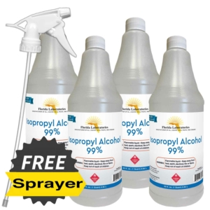 isopropyl alcohol 99 4 four quarts + sprayer