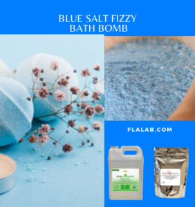 blue salt fizzy bath