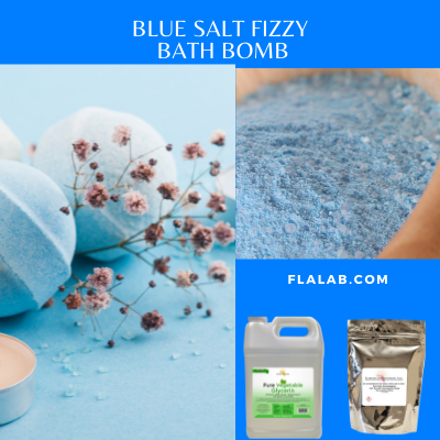 blue salt fizzy bath